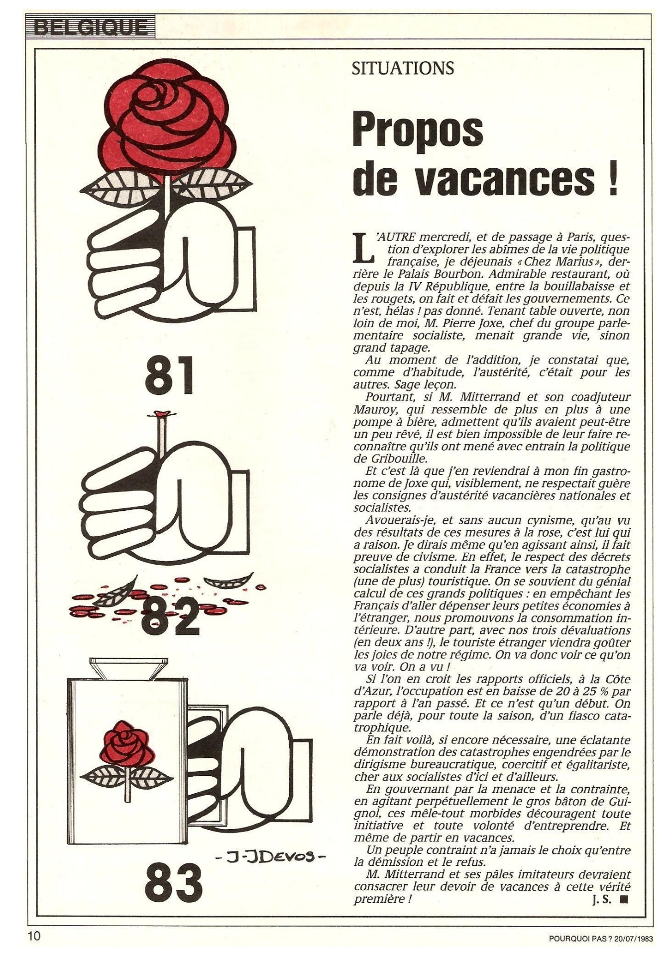 10 Mai 1981 la gauche remporte les élections en France.